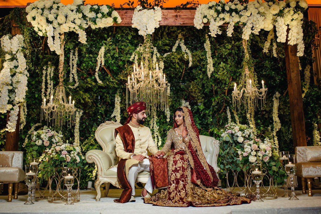 Garden-Themed South Asian Reception at Hilton Oak Brook Hills Resort | Yanni Design Studio
